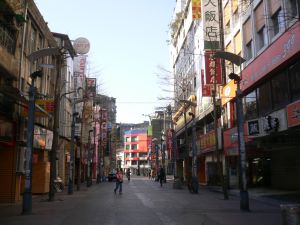 Deserted Ximending street