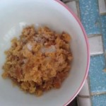 Chopped Gula Melaka with a little sugar