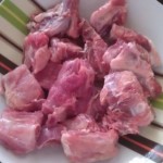 Pork ribs pieces